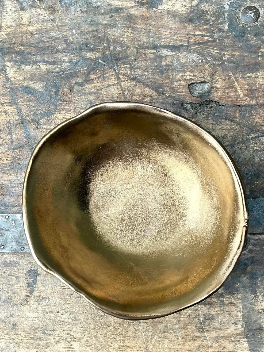Vintage Original Slab Built Studio Pottery Bowl - Back view