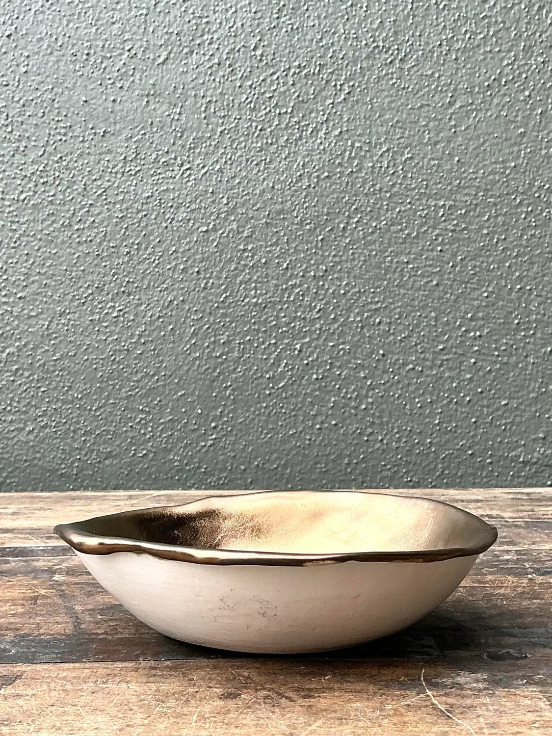 Vintage Original Slab Built Studio Pottery Bowl - Top view