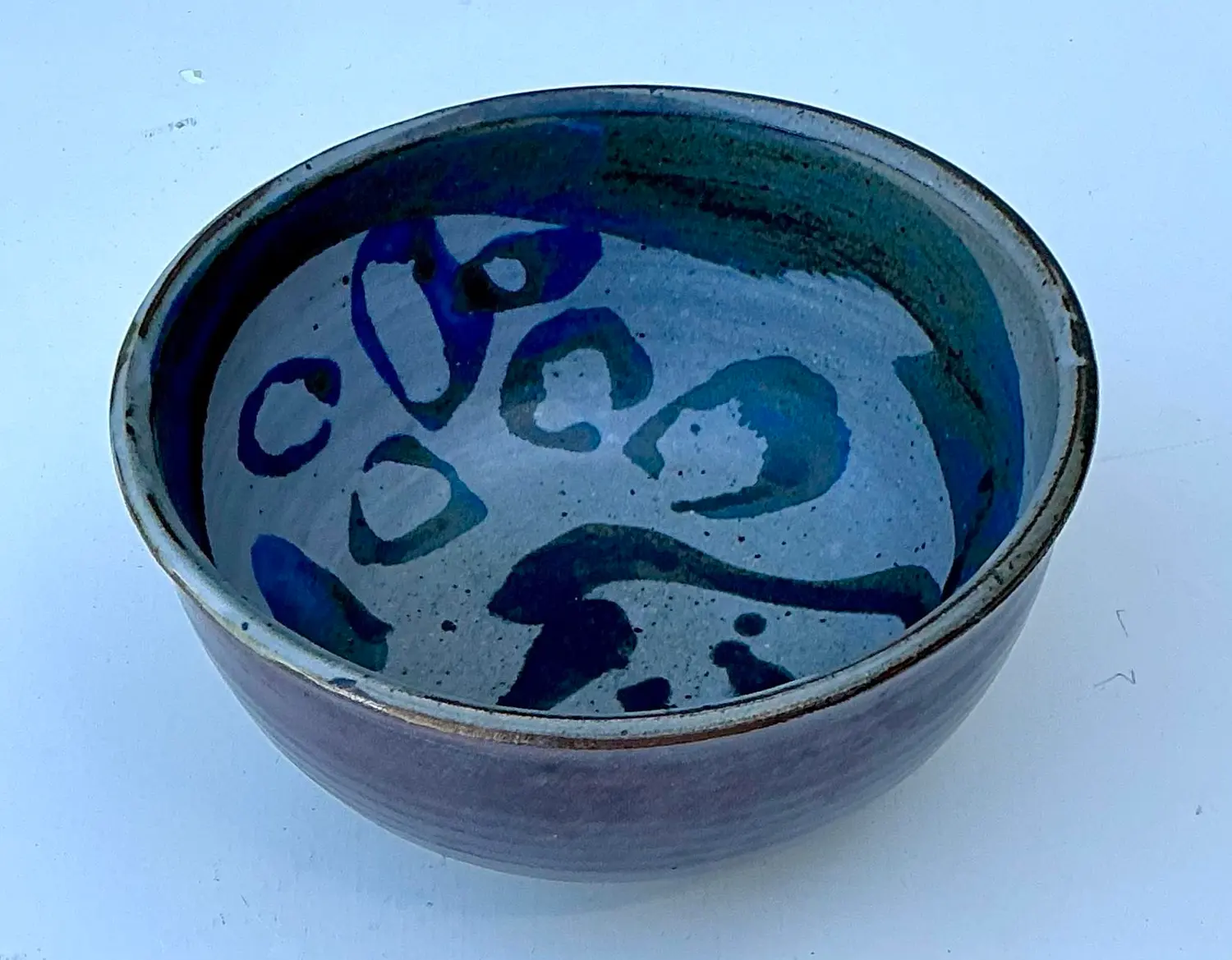 Vintage Original Studio Pottery Bowl - Back view