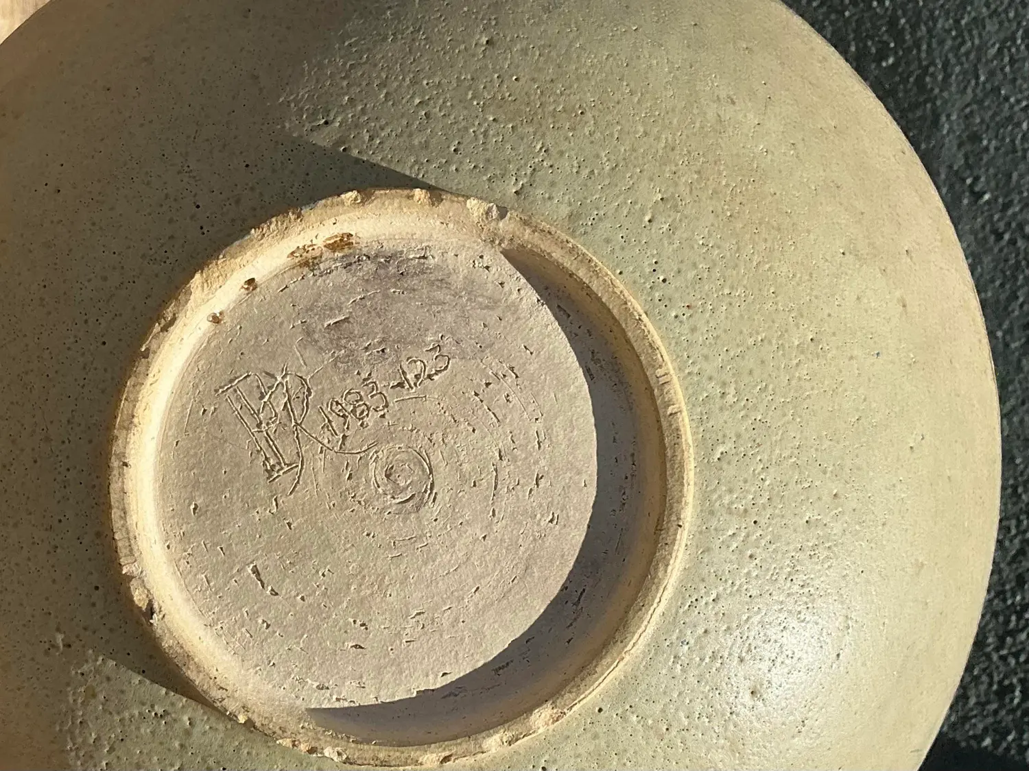 Vintage Original Studio Pottery Bowl - Top view