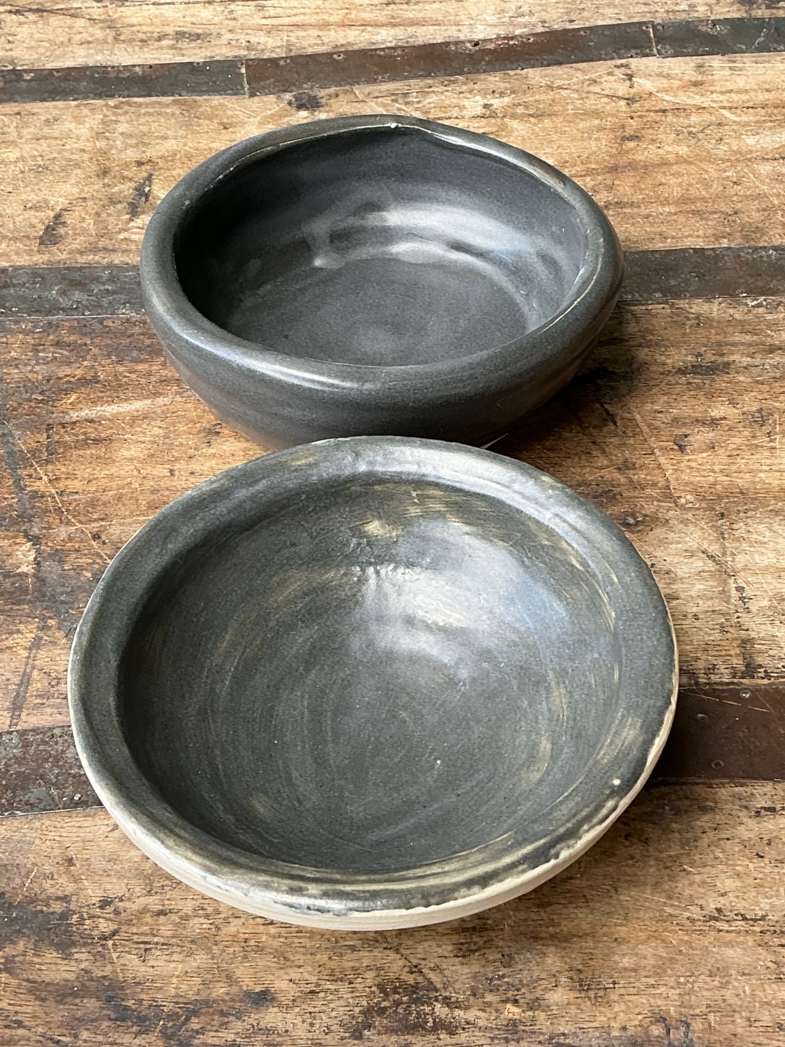 Vintage Original Studio Pottery Bowls - Set of 2 - Back view