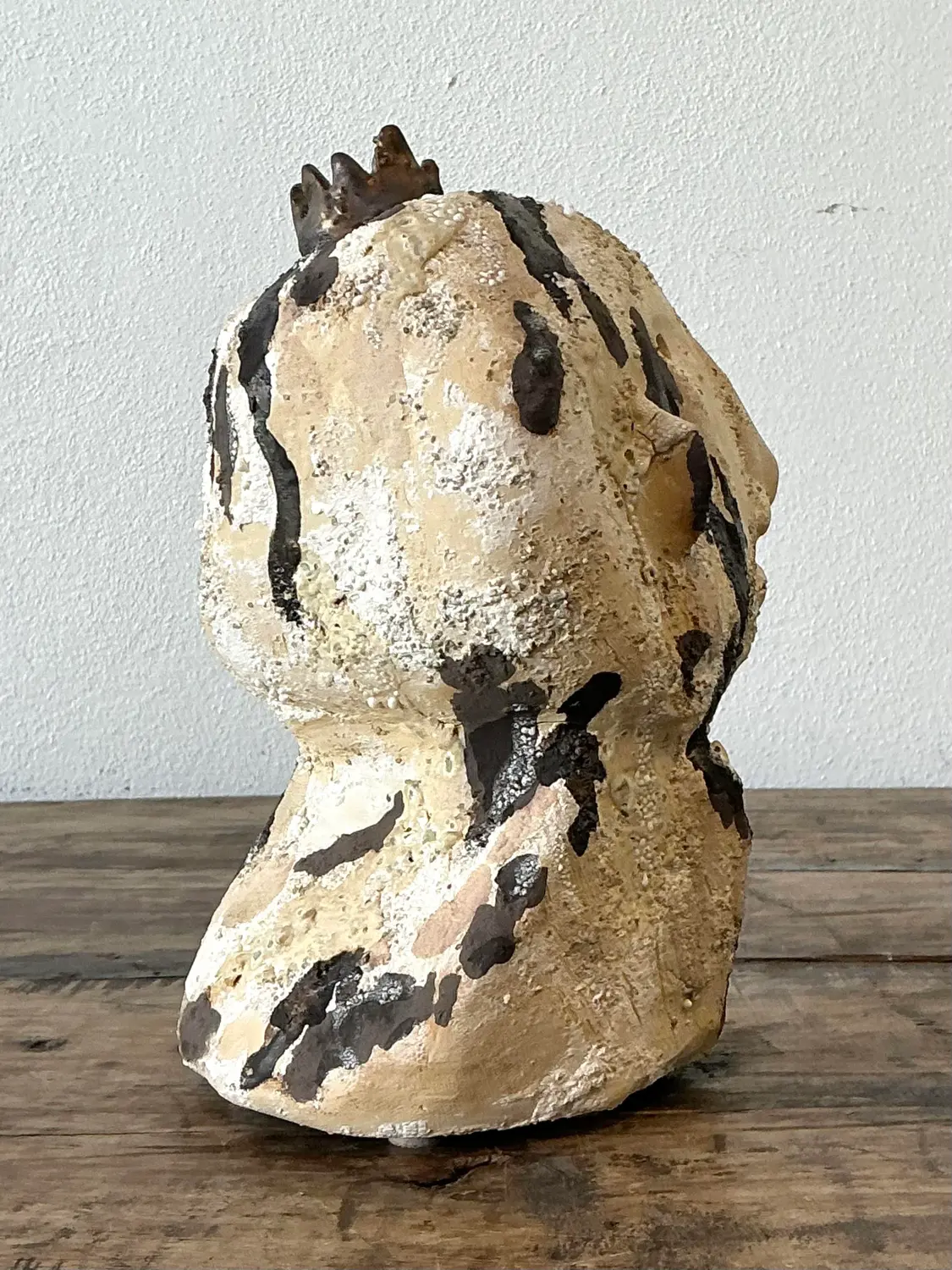Vintage Original Studio Pottery Bust - Back view