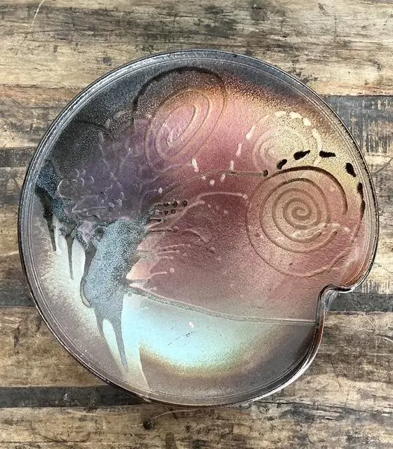 Vintage Original Studio Pottery Charger - Detail view