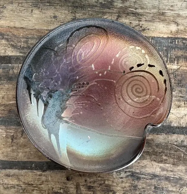 Vintage Original Studio Pottery Charger - Back view