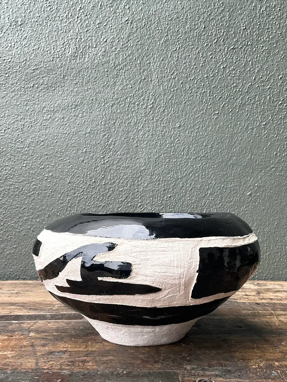 Vintage Original Studio Pottery Coil Vase - Side view