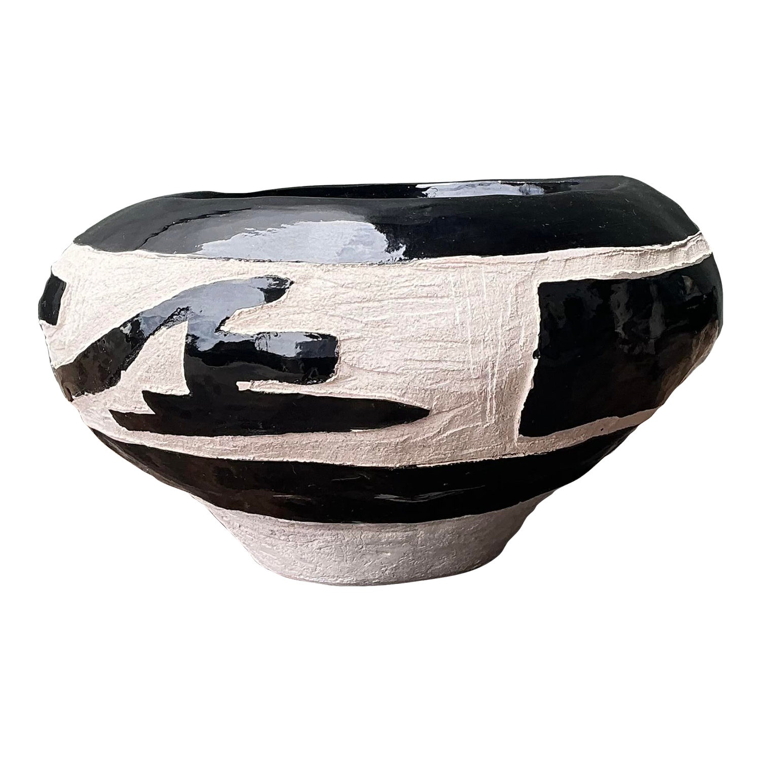 Vintage Original Studio Pottery Coil Vase - Detail view