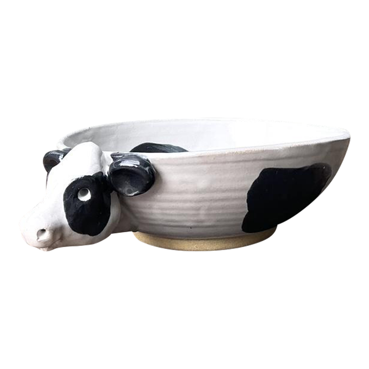 Vintage Original Studio Pottery Cow Bowl