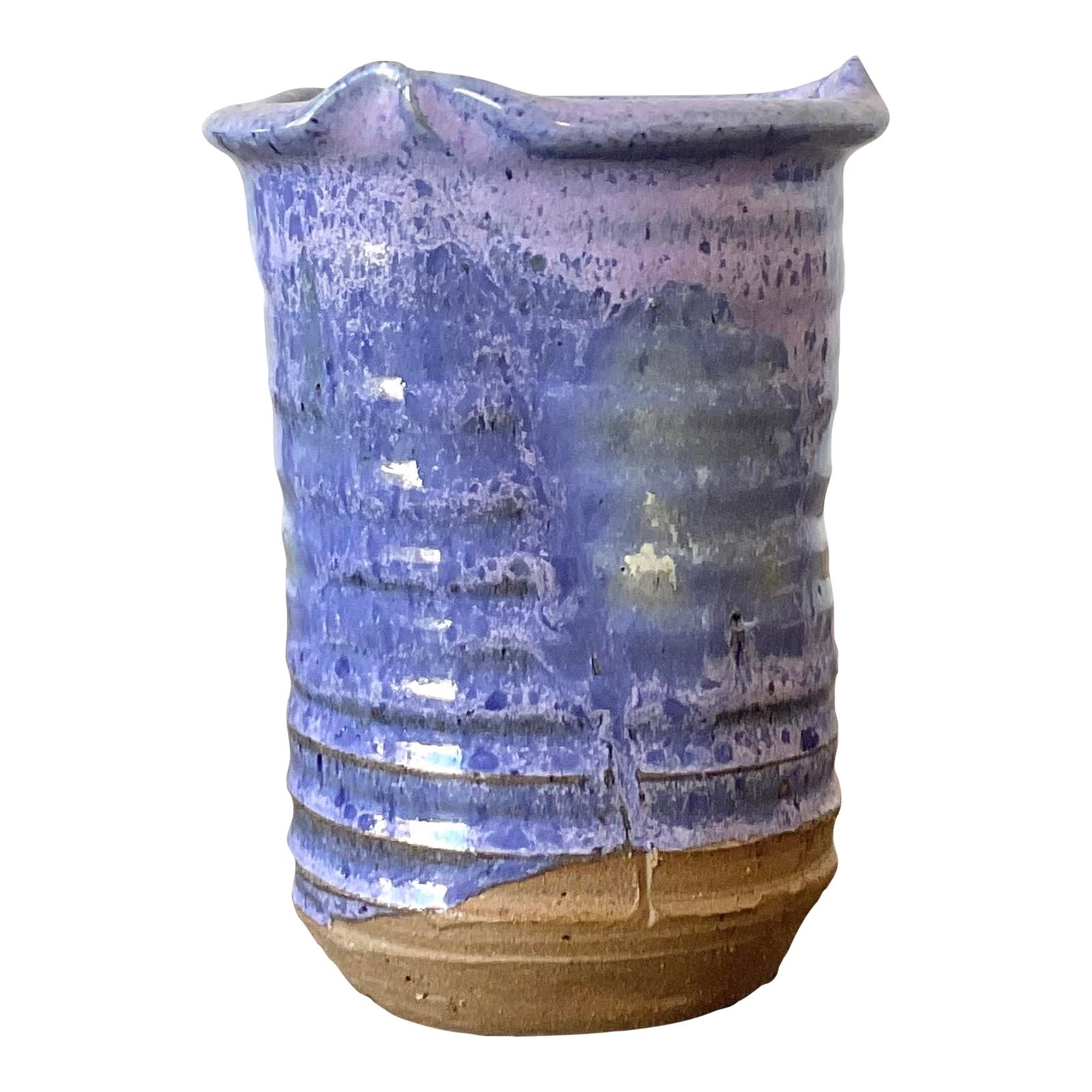 Vintage Original Studio Pottery Drip Glaze Vase