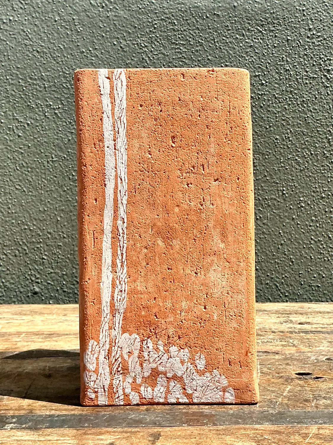 Vintage Original Studio Pottery Drip Glaze Vase - Top view