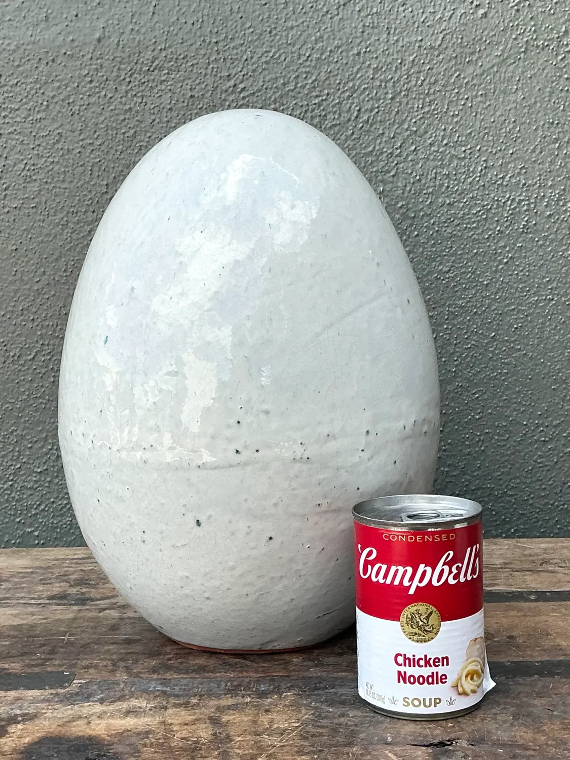 Vintage Original Studio Pottery Egg - Top view