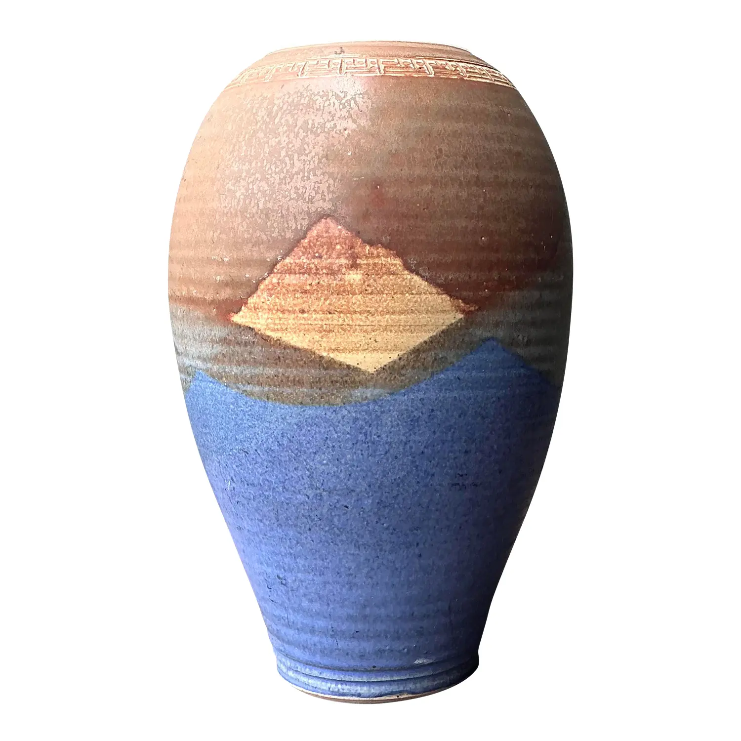 Vintage Original Studio Pottery Layered Glaze Vase