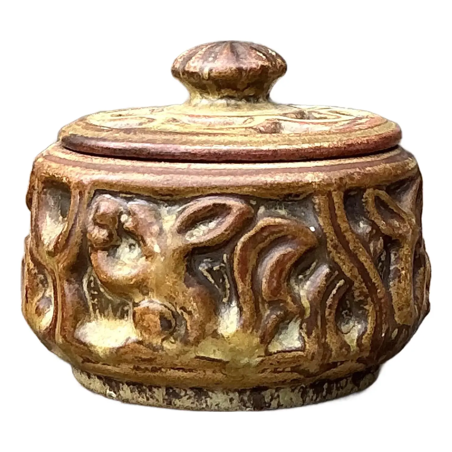 Vintage Original Studio Pottery Lidded Bowl