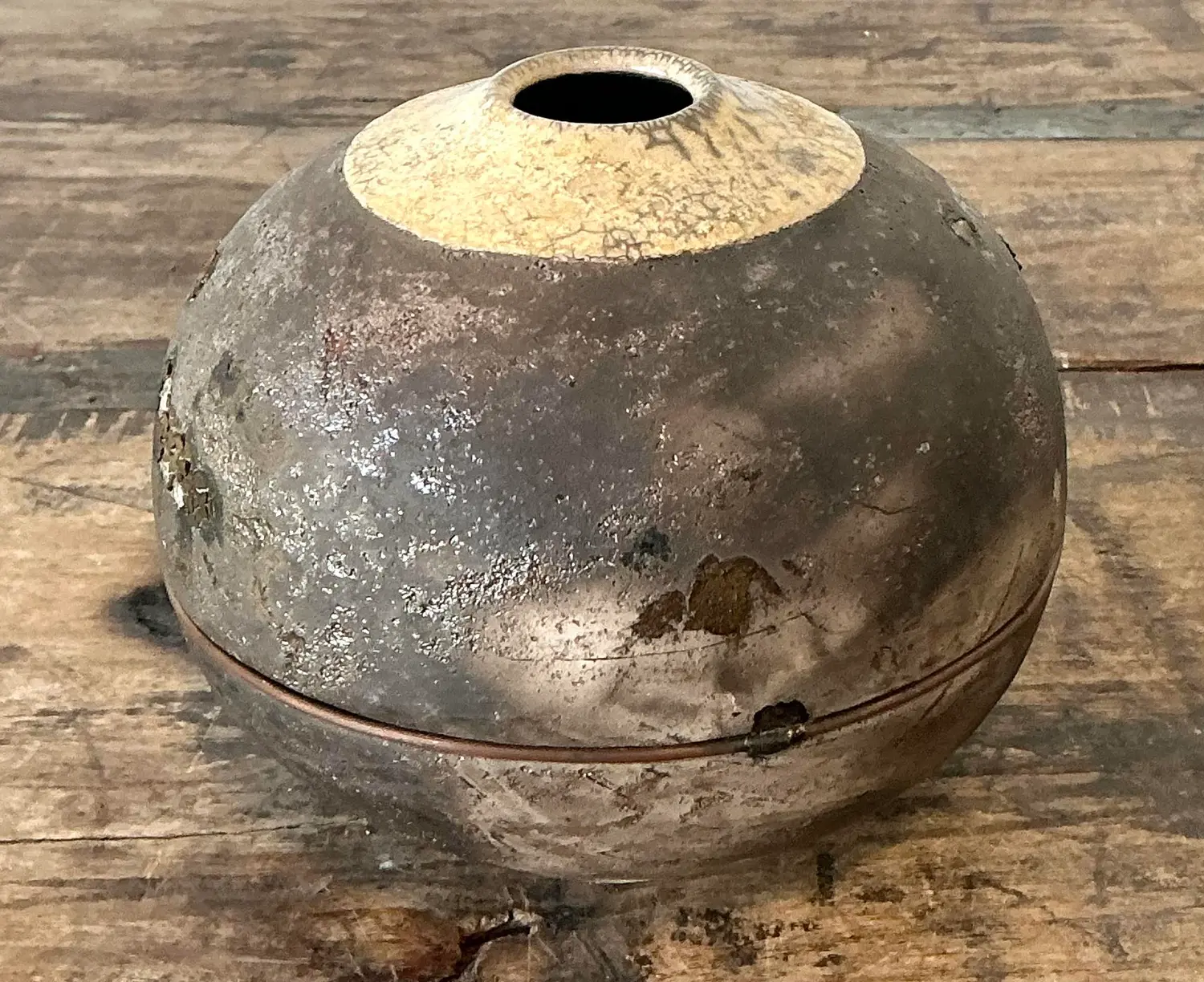 Vintage Original Studio Pottery Lunar Vase - Back view