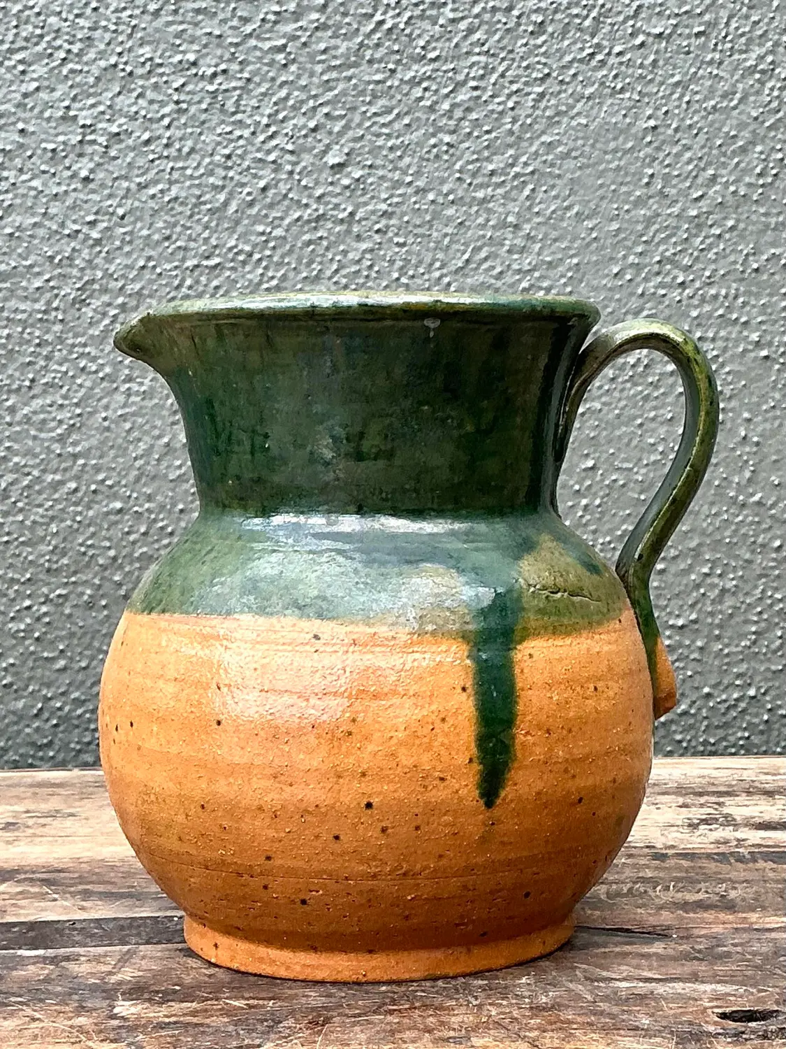 Vintage Original Studio Pottery Pitcher - Top view