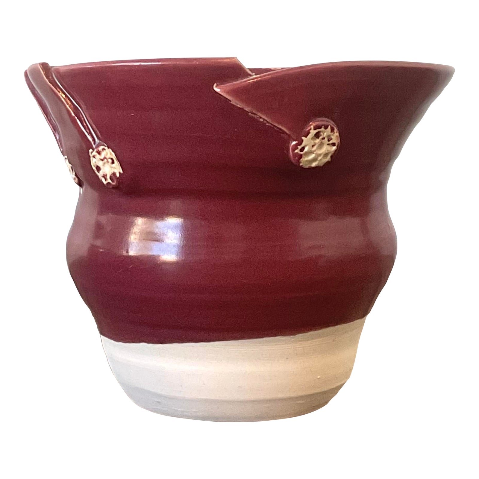 Vintage Original Studio Pottery Pleated Vase
