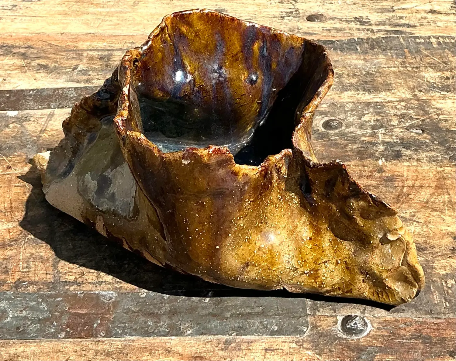 Vintage Original Studio Pottery Pocket - Top view