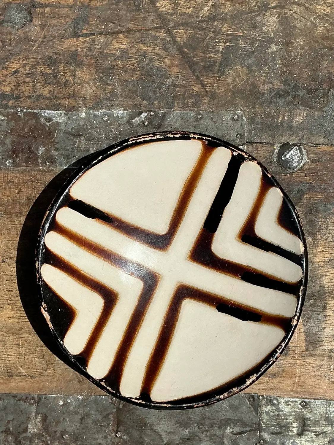 Vintage Original Studio Pottery Ring Dish - Side view