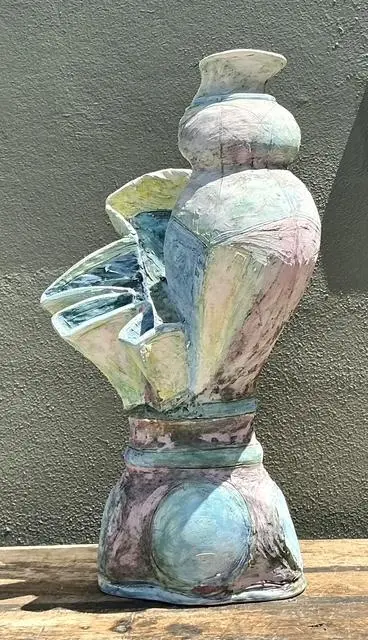 Vintage Original Studio Pottery Sculpture - Top view