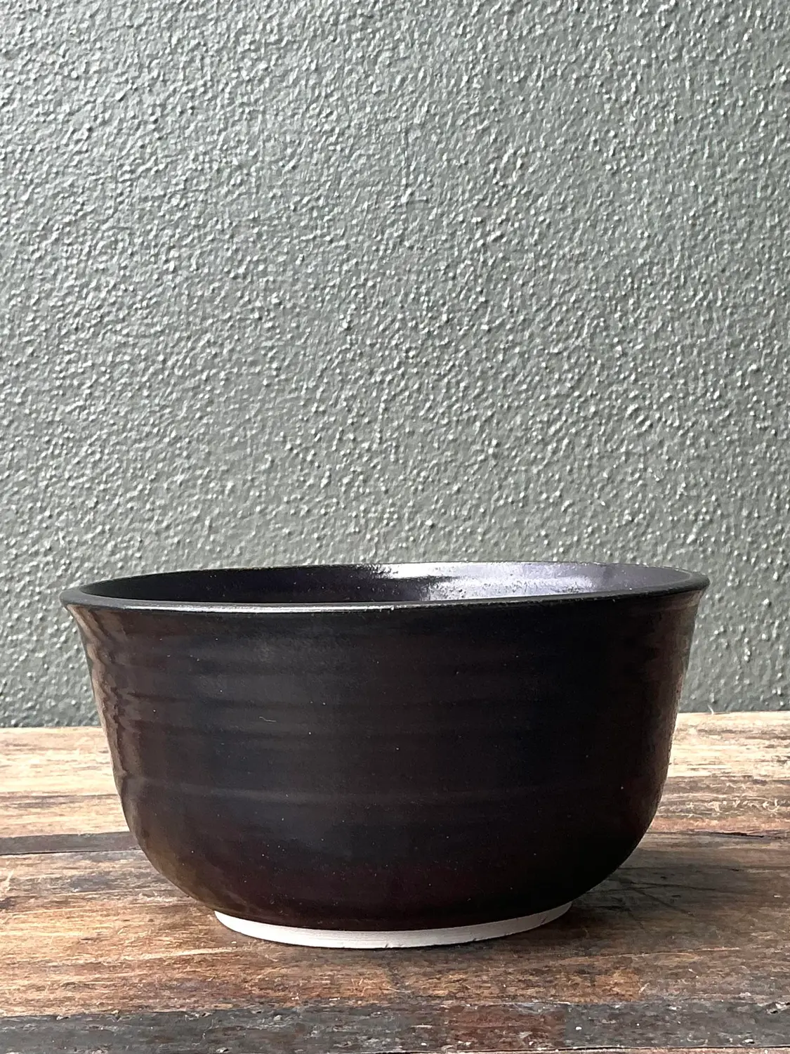 Vintage Original Studio Pottery Shadow Glaze Bowl - Back view