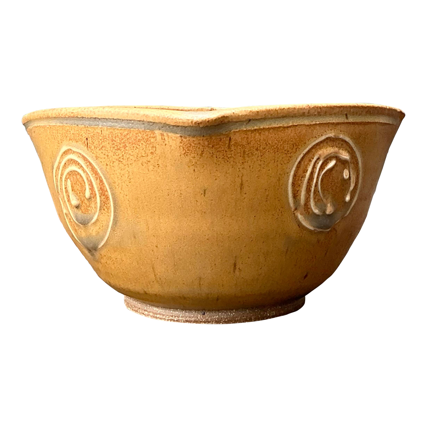 Vintage Original Studio Pottery Swirl Bowl - Detail view