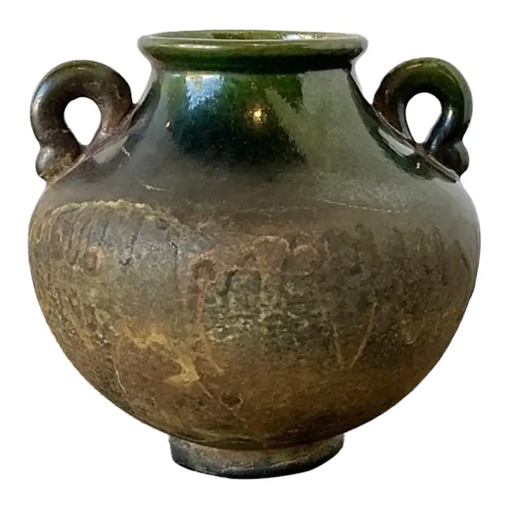 Vintage Original Studio Pottery Two Handle Vase