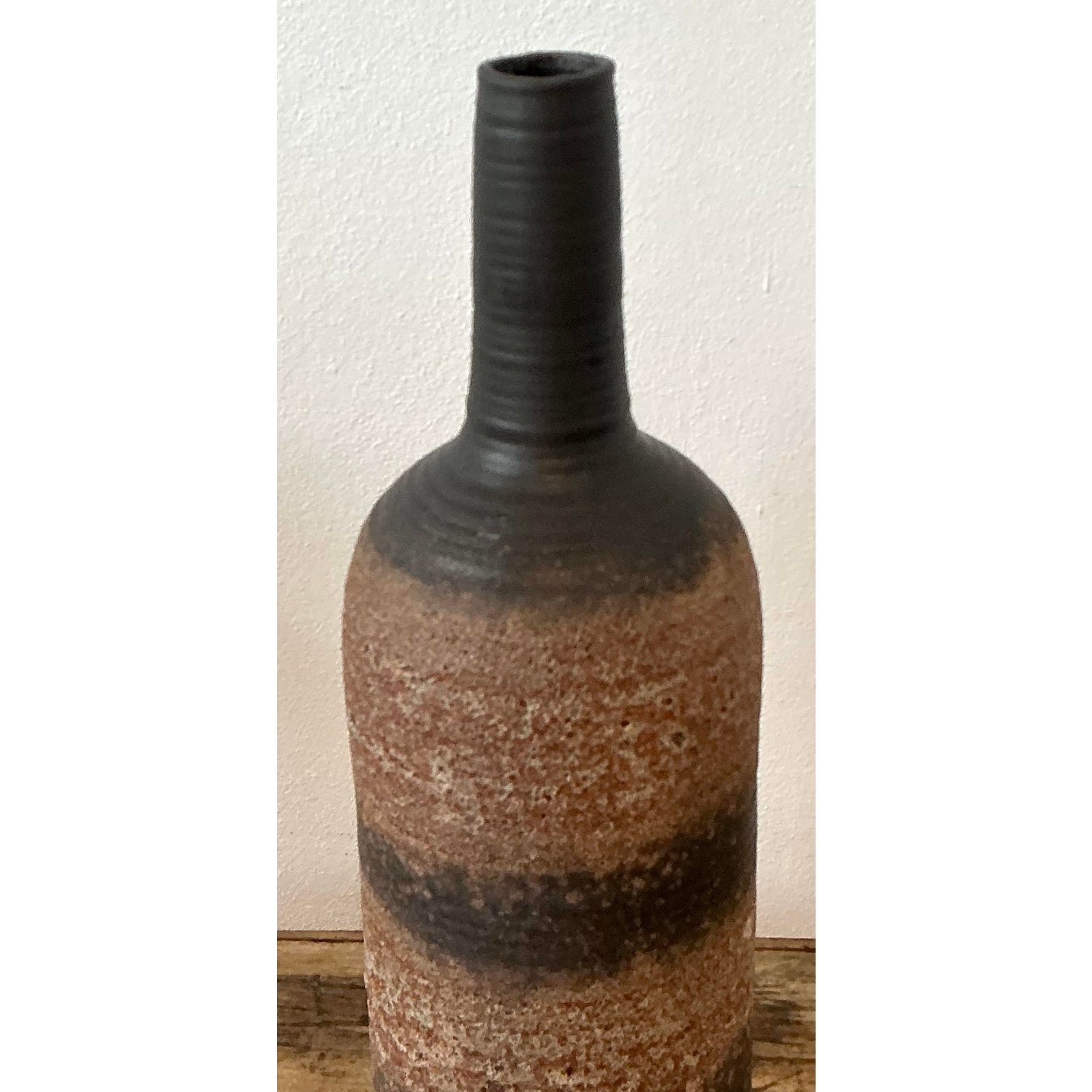 Vintage Original Studio Pottery Vase - Top view