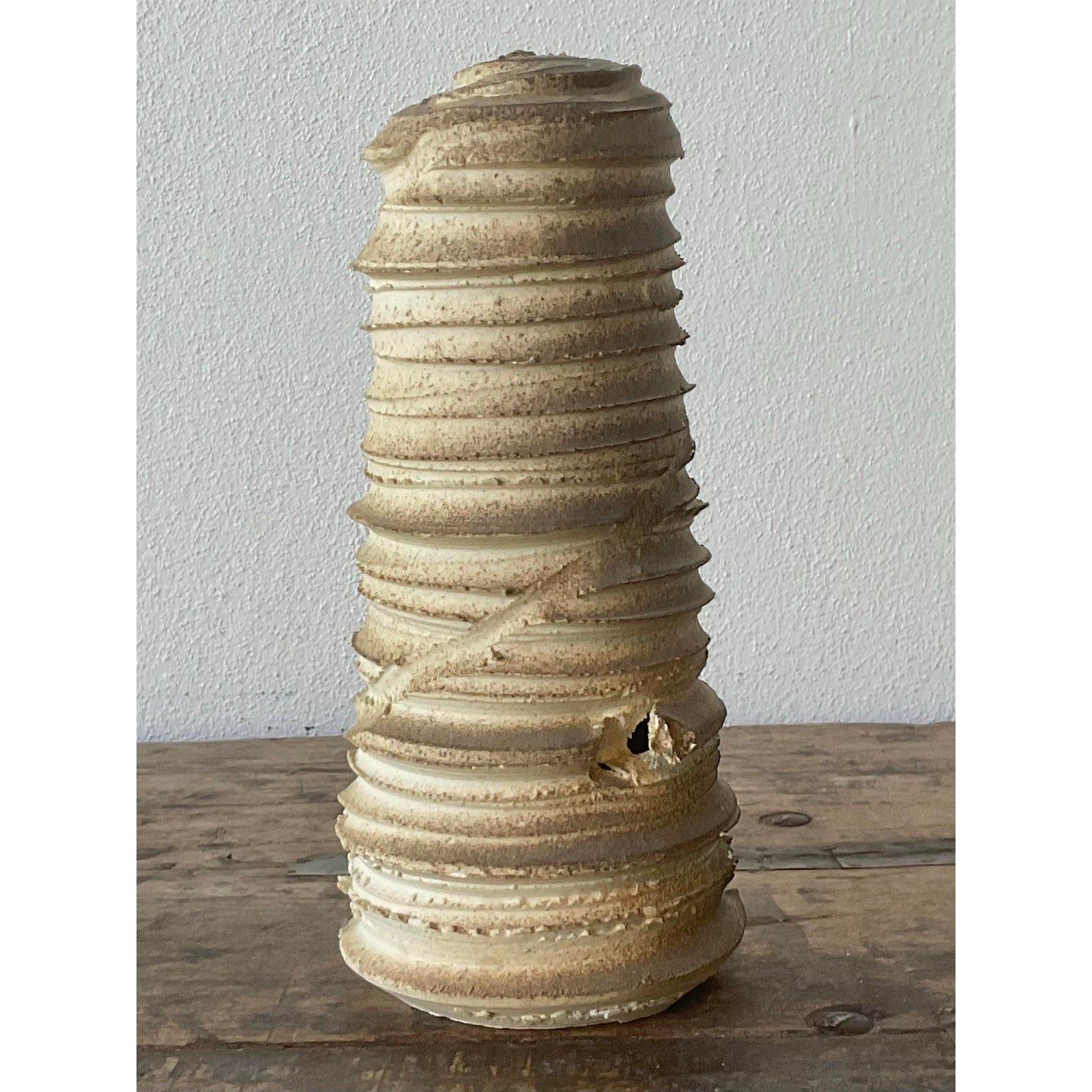 Vintage Original Studio Pottery Vase - Side view