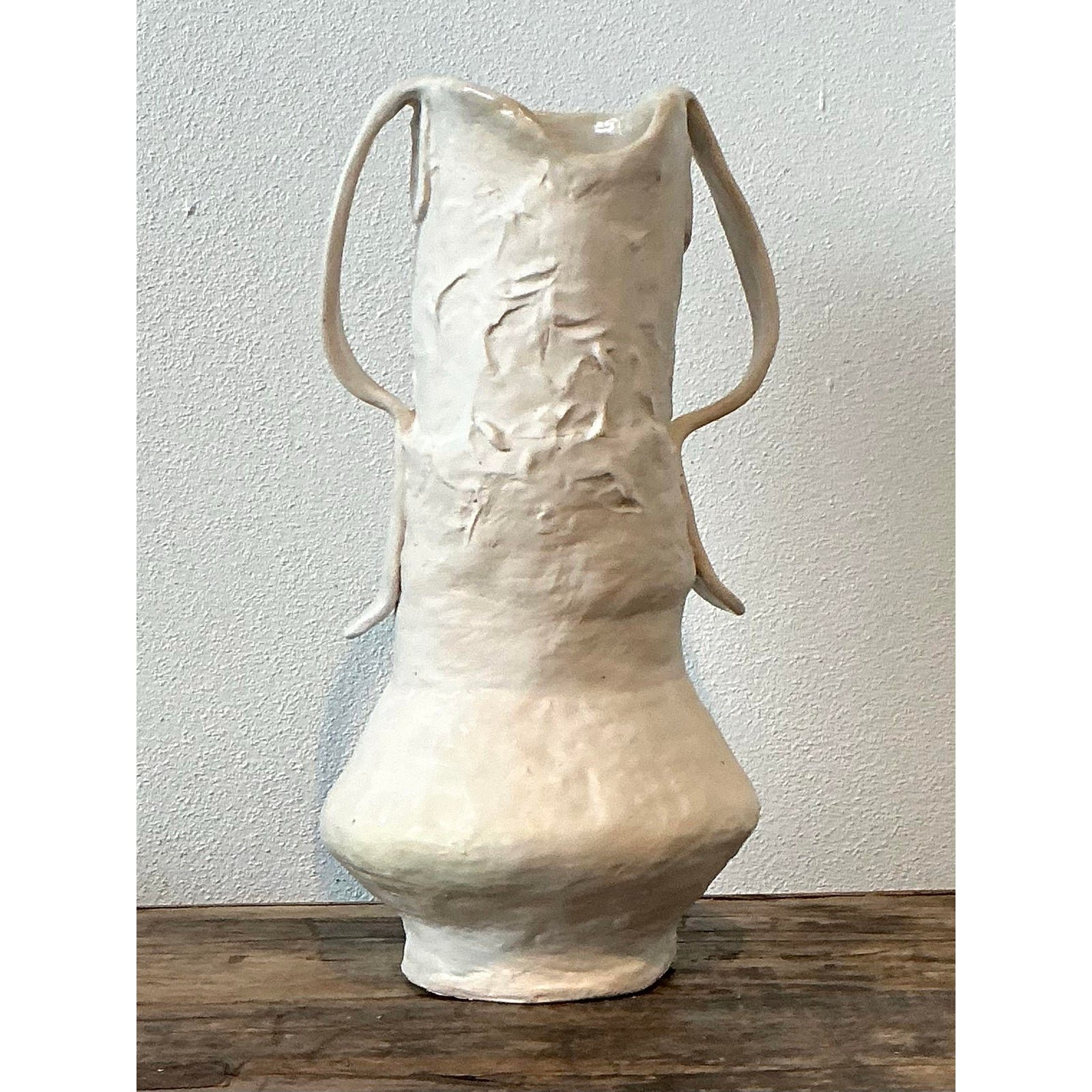 Vintage Original Studio Pottery Vase - Top view