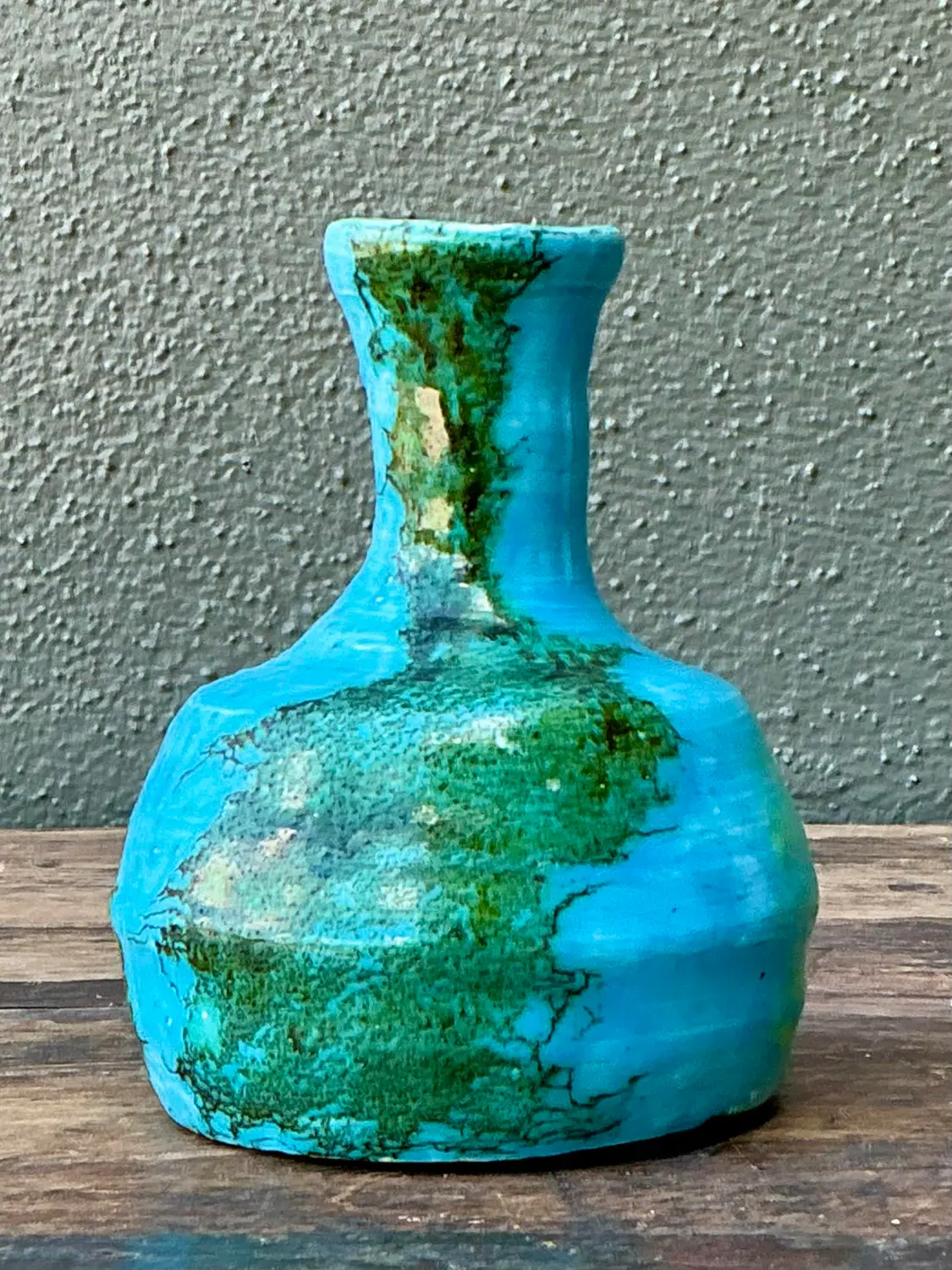 Vintage Original Studio Pottery Vase - Top view