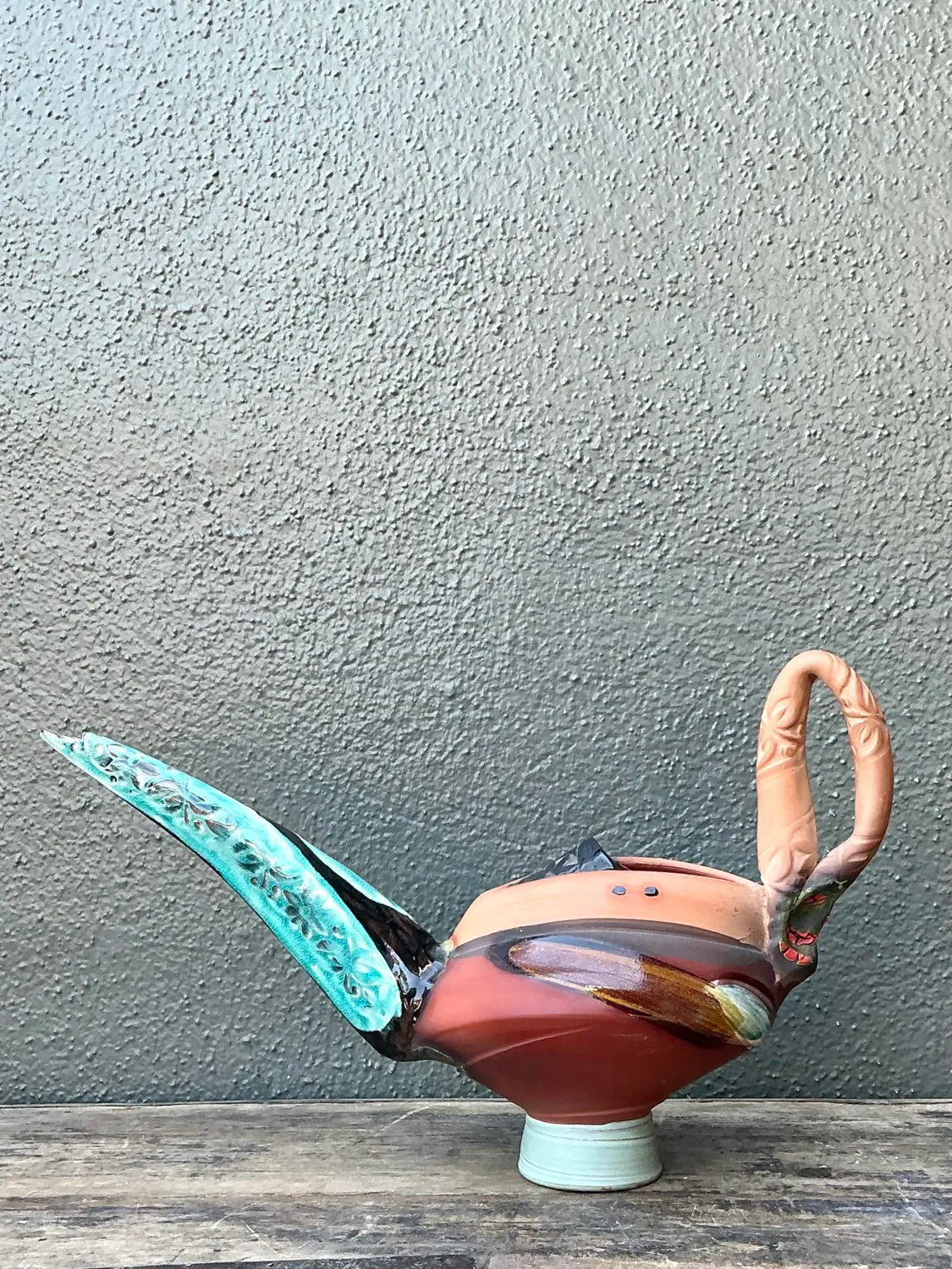 Vintage Original Studio Pottery Vase - Side view