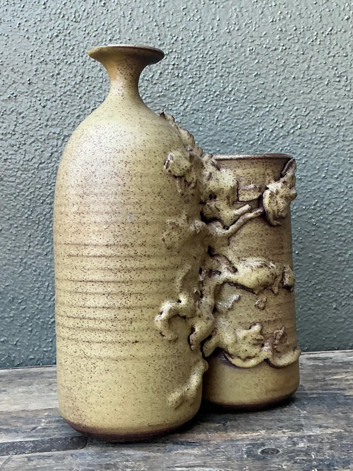 Vintage Original Studio Pottery Vase - Side view