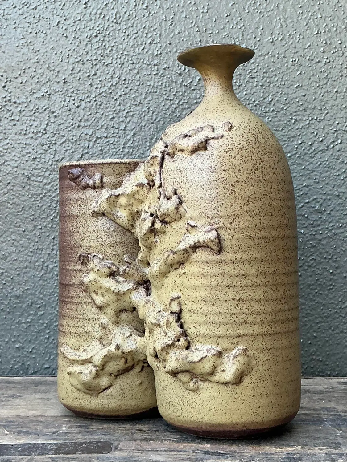 Vintage Original Studio Pottery Vase - Back view
