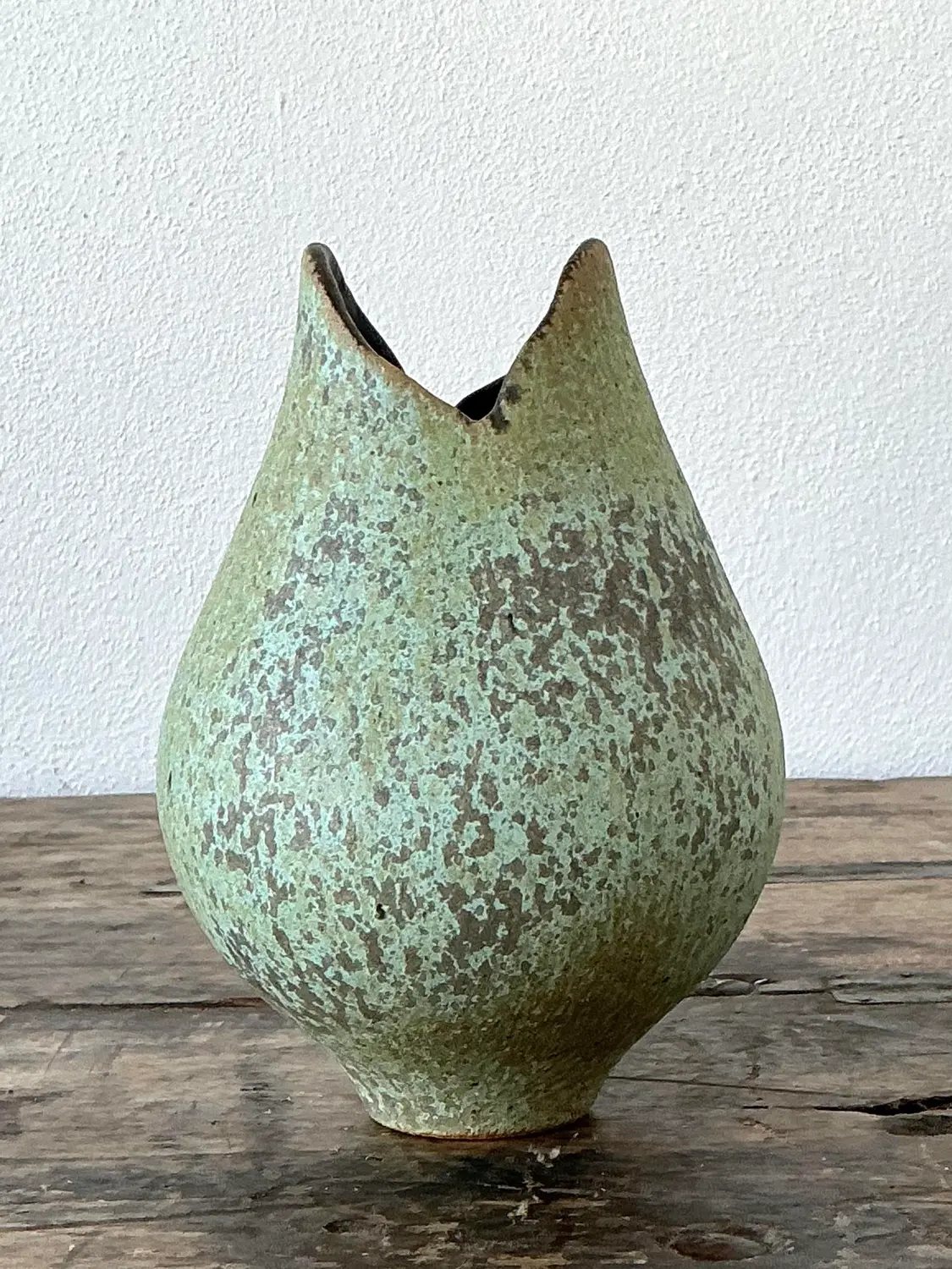 Vintage Original Studio Pottery Vase - Top view