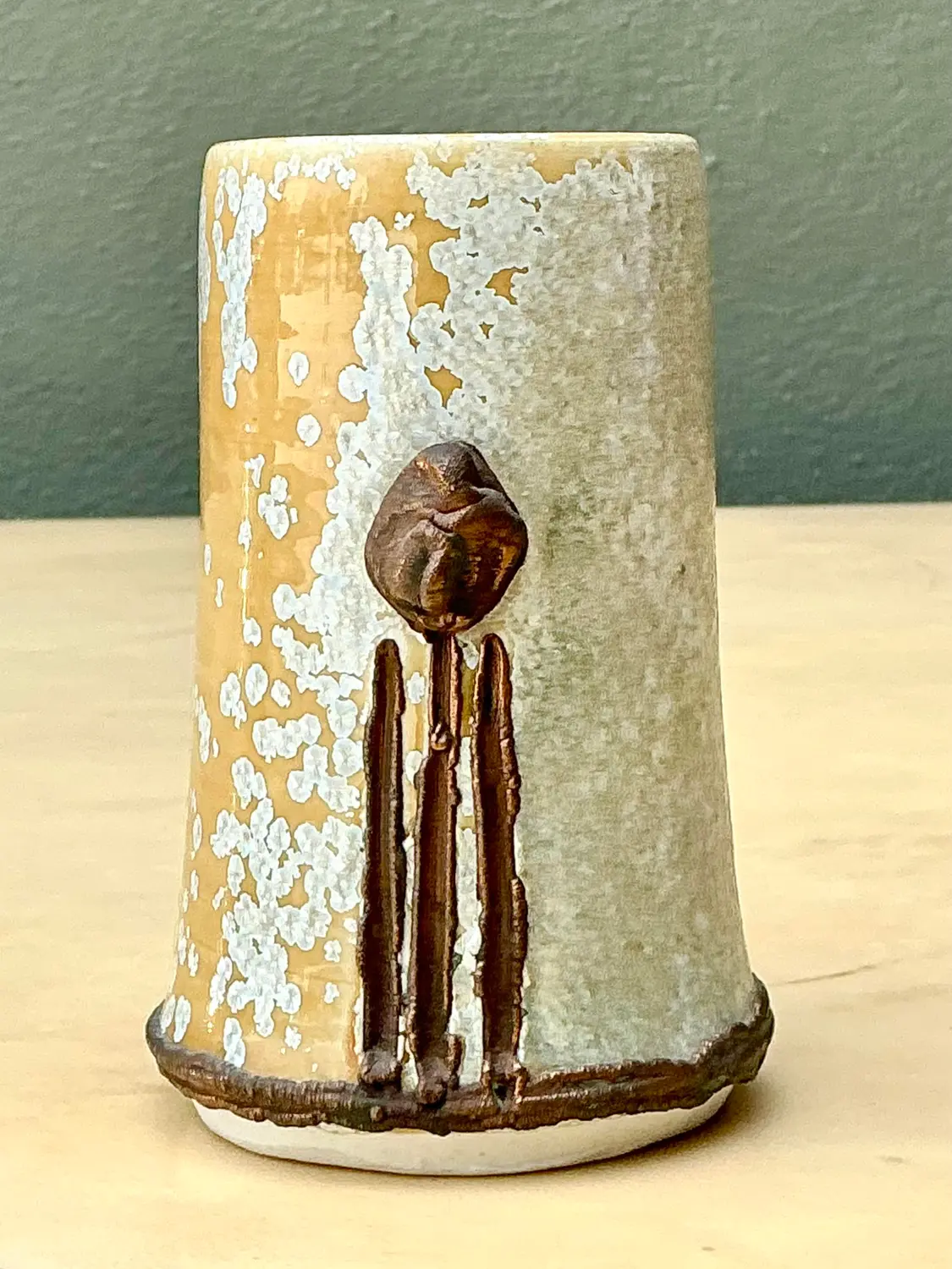 Vintage Original Studio Pottery Vase - Side view