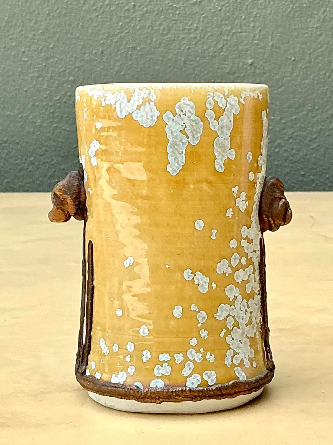 Vintage Original Studio Pottery Vase - Top view