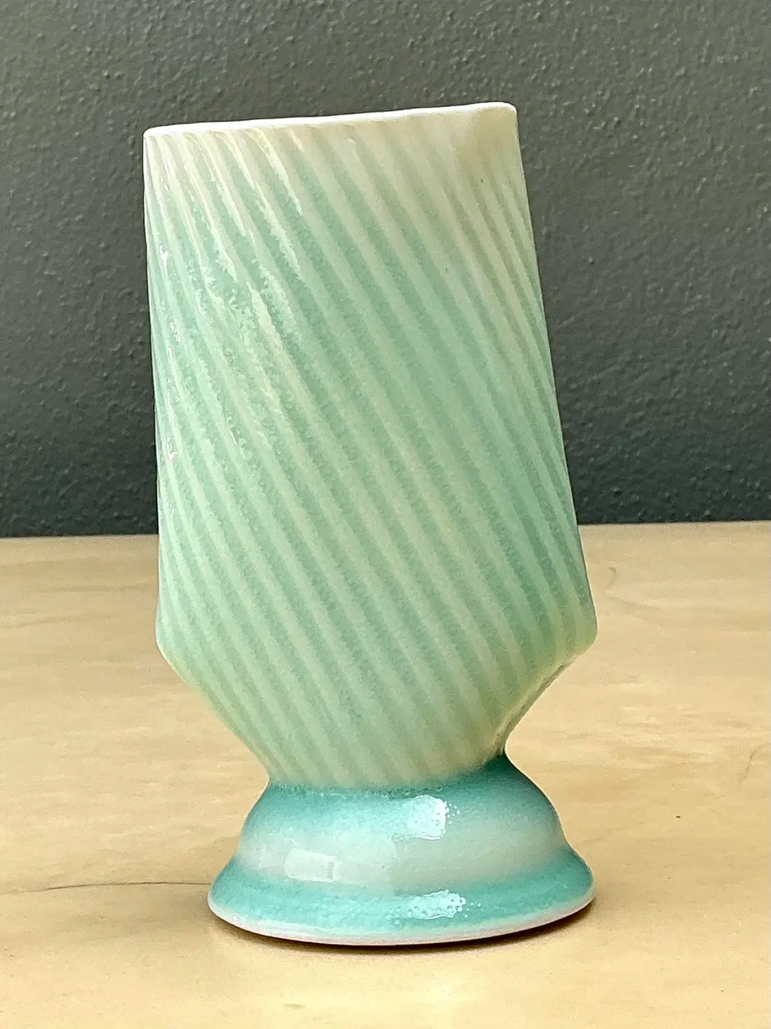 Vintage Original Studio Pottery Vase - Side view