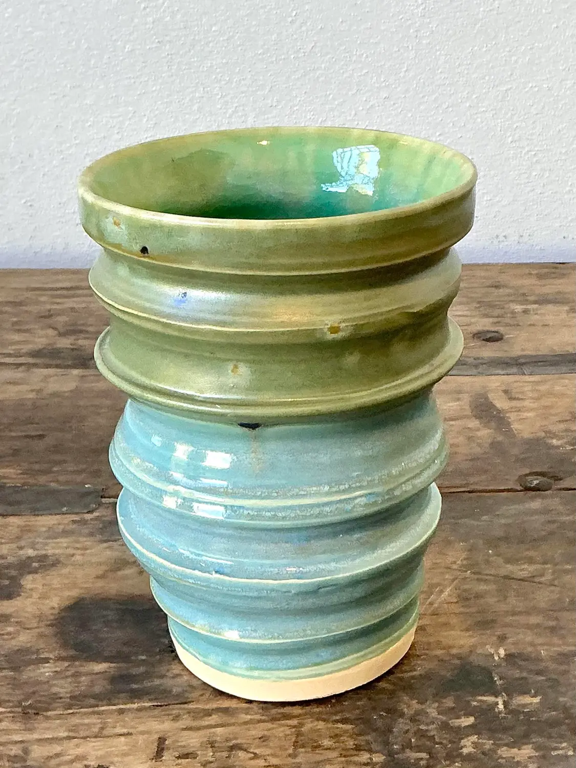 Vintage Original Studio Pottery Vase - Back view