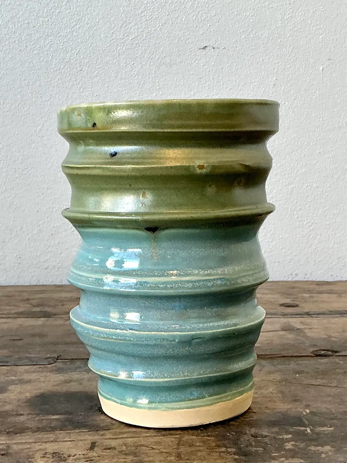 Vintage Original Studio Pottery Vase - Top view