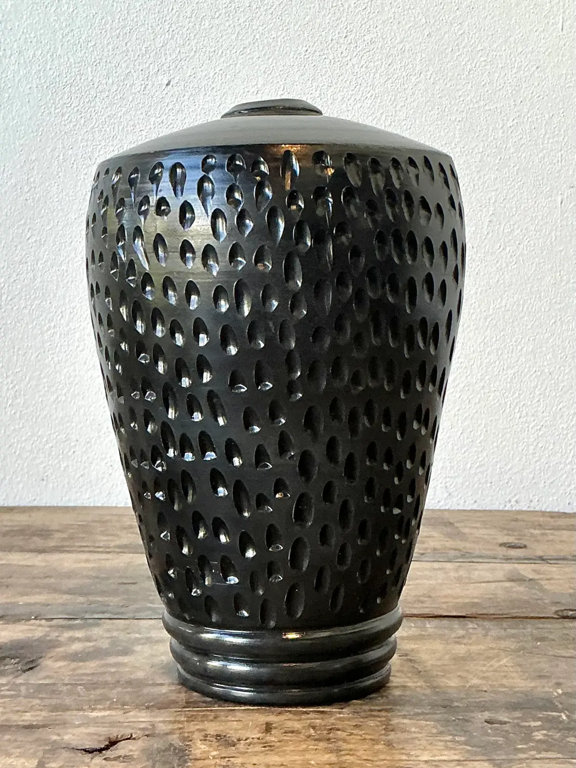 Vintage Original Studio Pottery Vase - Top view