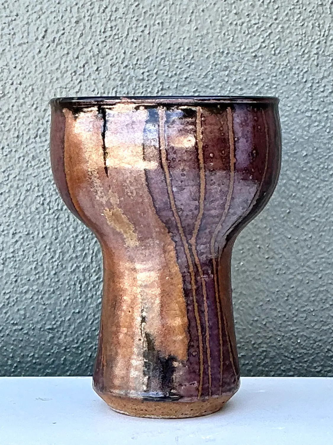 Vintage Original Studio Pottery Vase - Top view
