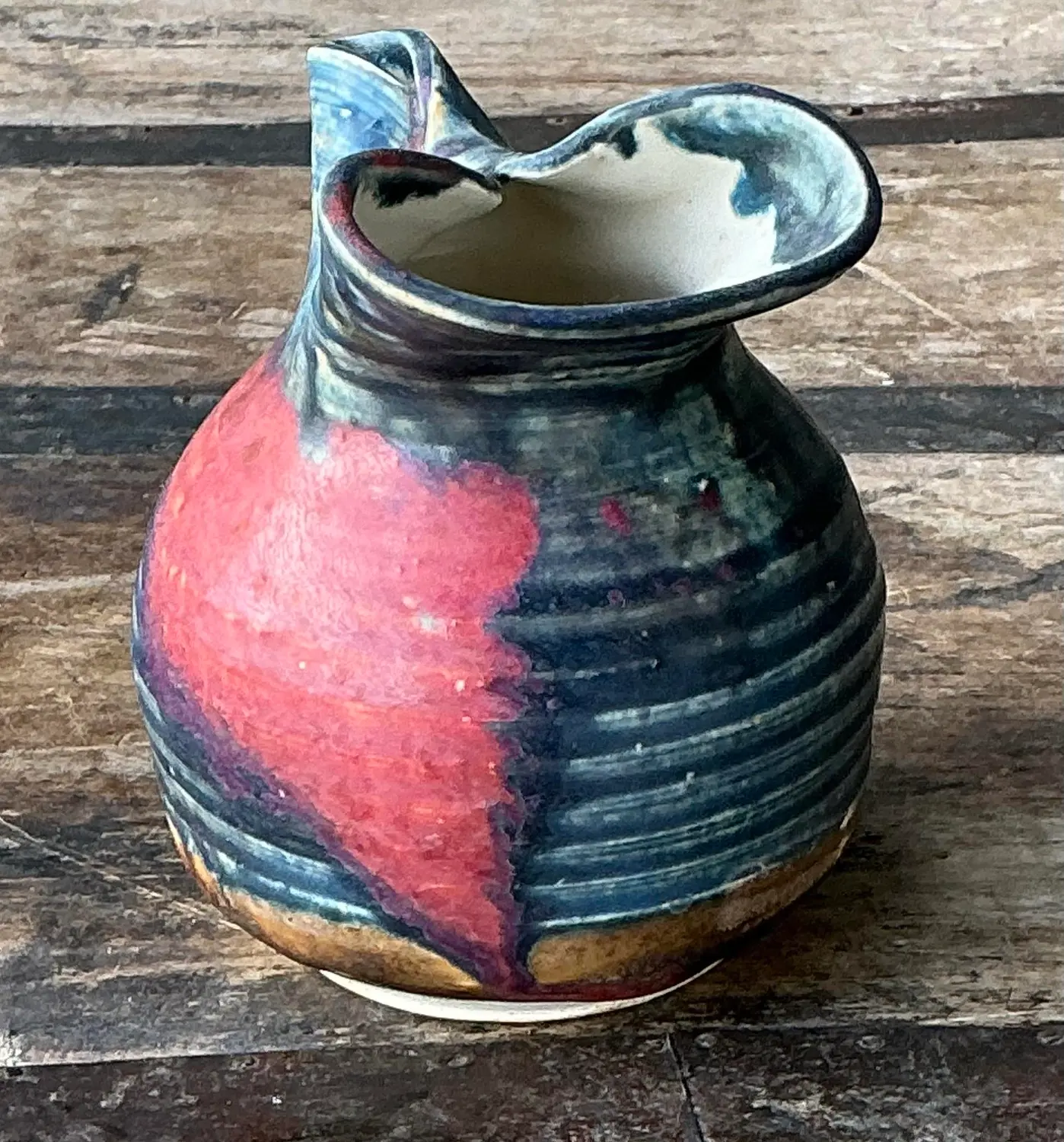 Vintage Original Studio Pottery Vase - Back view