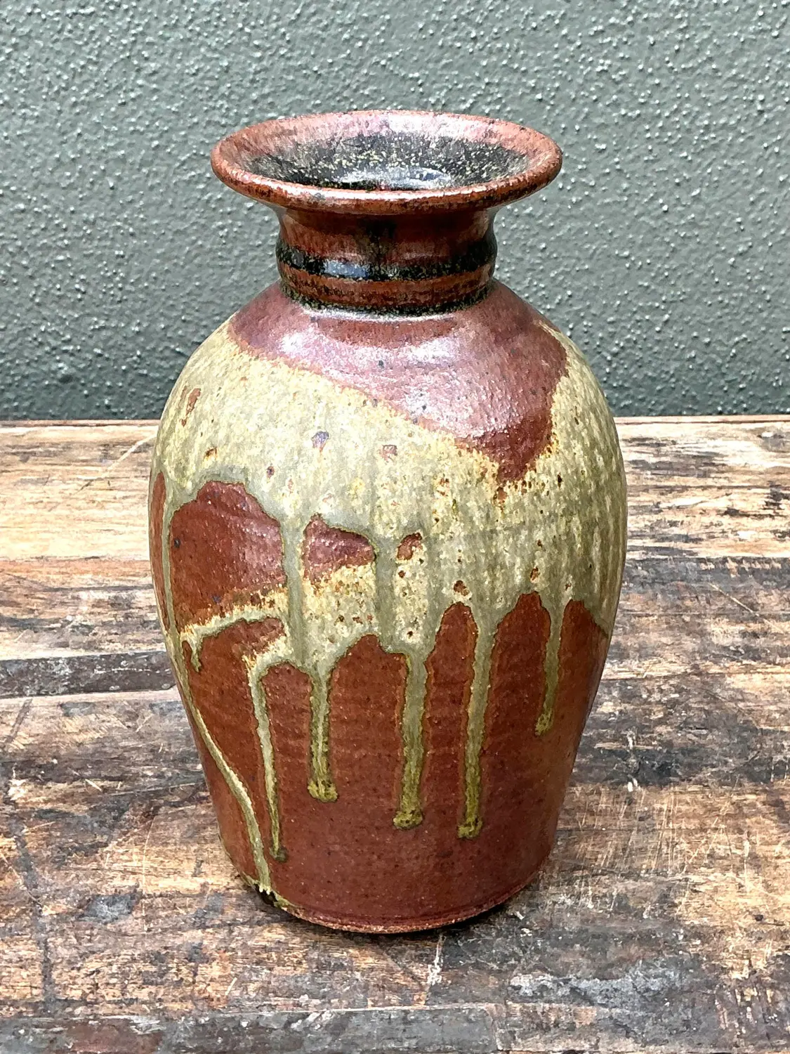 Vintage Original Studio Pottery Vase - Back view
