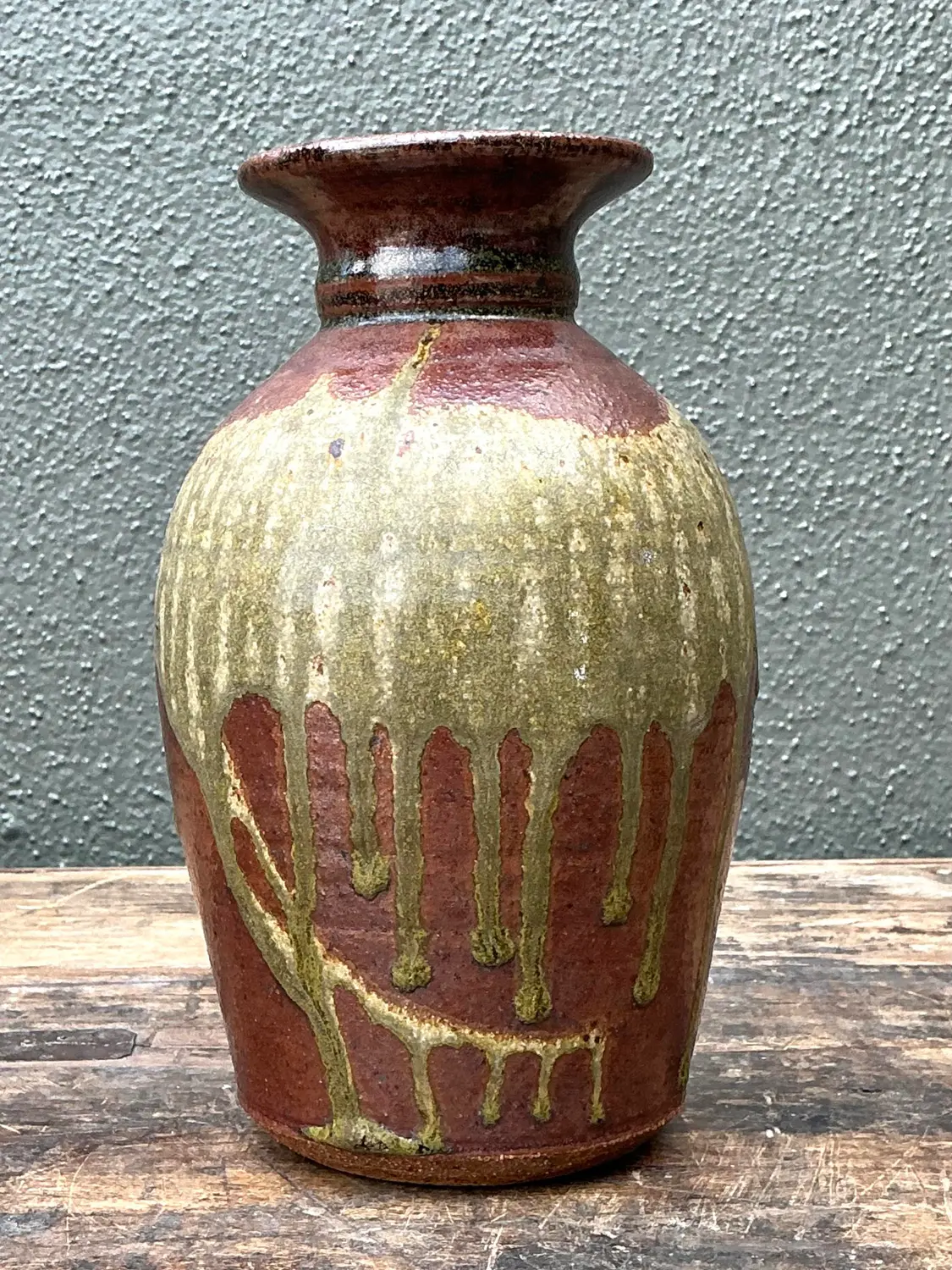 Vintage Original Studio Pottery Vase - Top view