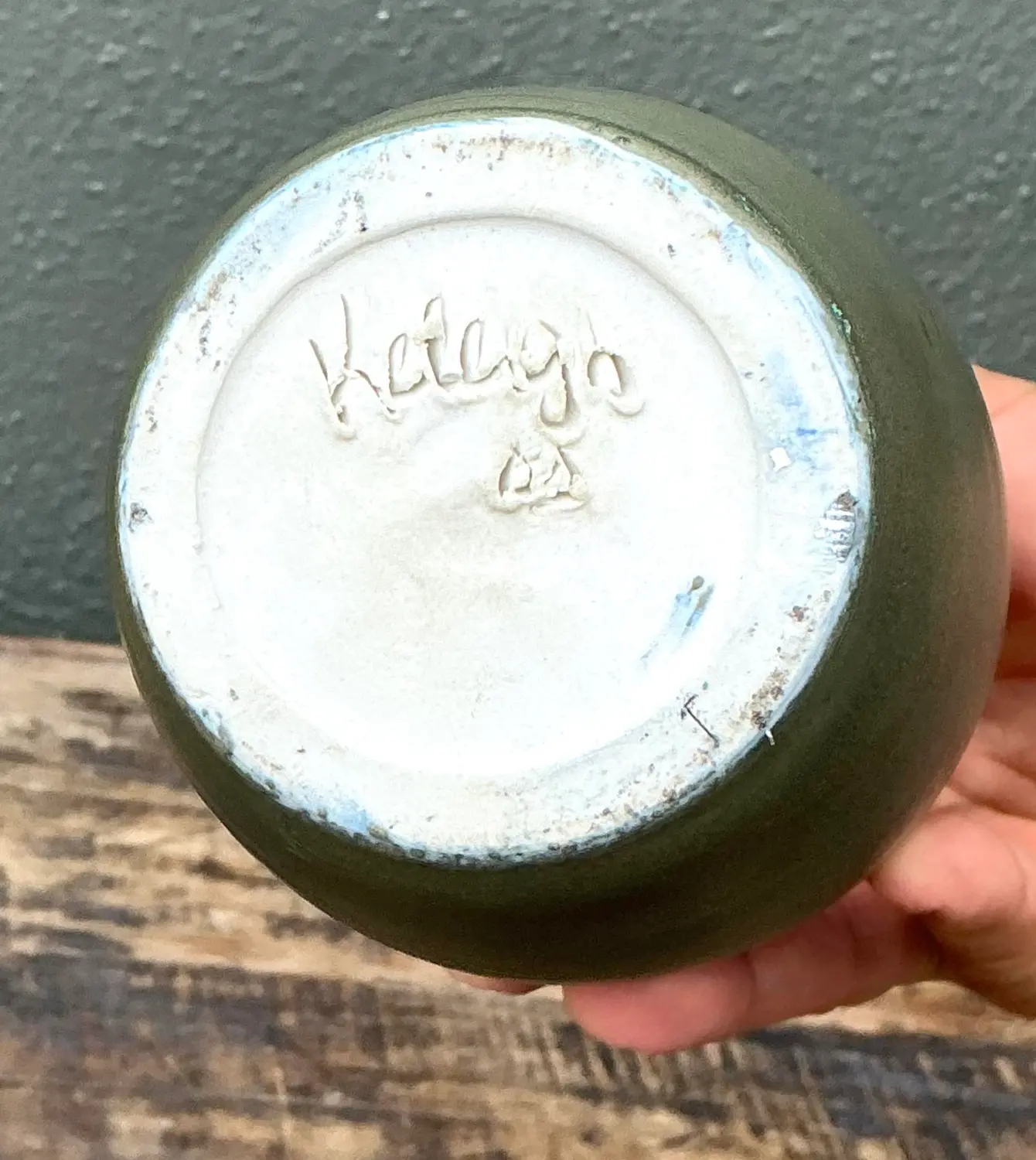 Vintage Original Studio Pottery Vase - Detail view