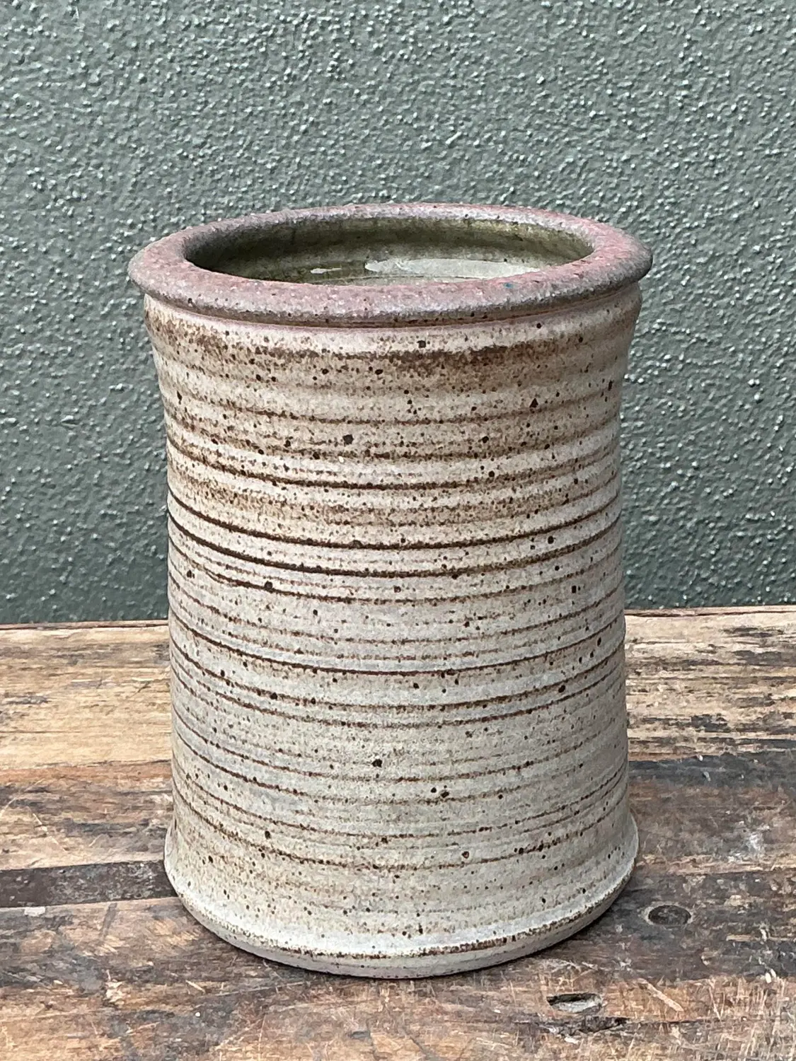 Vintage Original Studio Pottery Vase - Top view