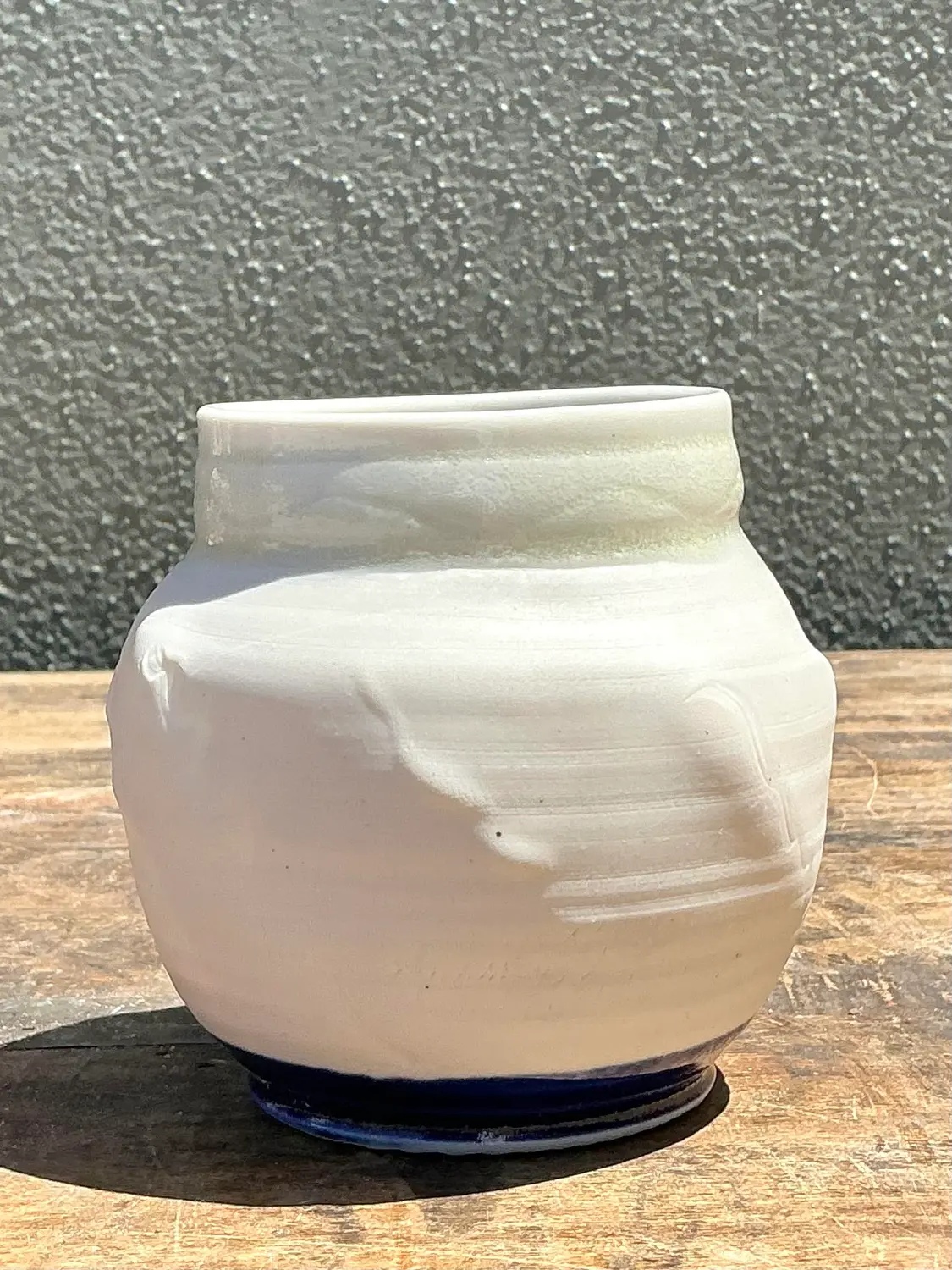 Vintage Original Studio Pottery Vase - Side view