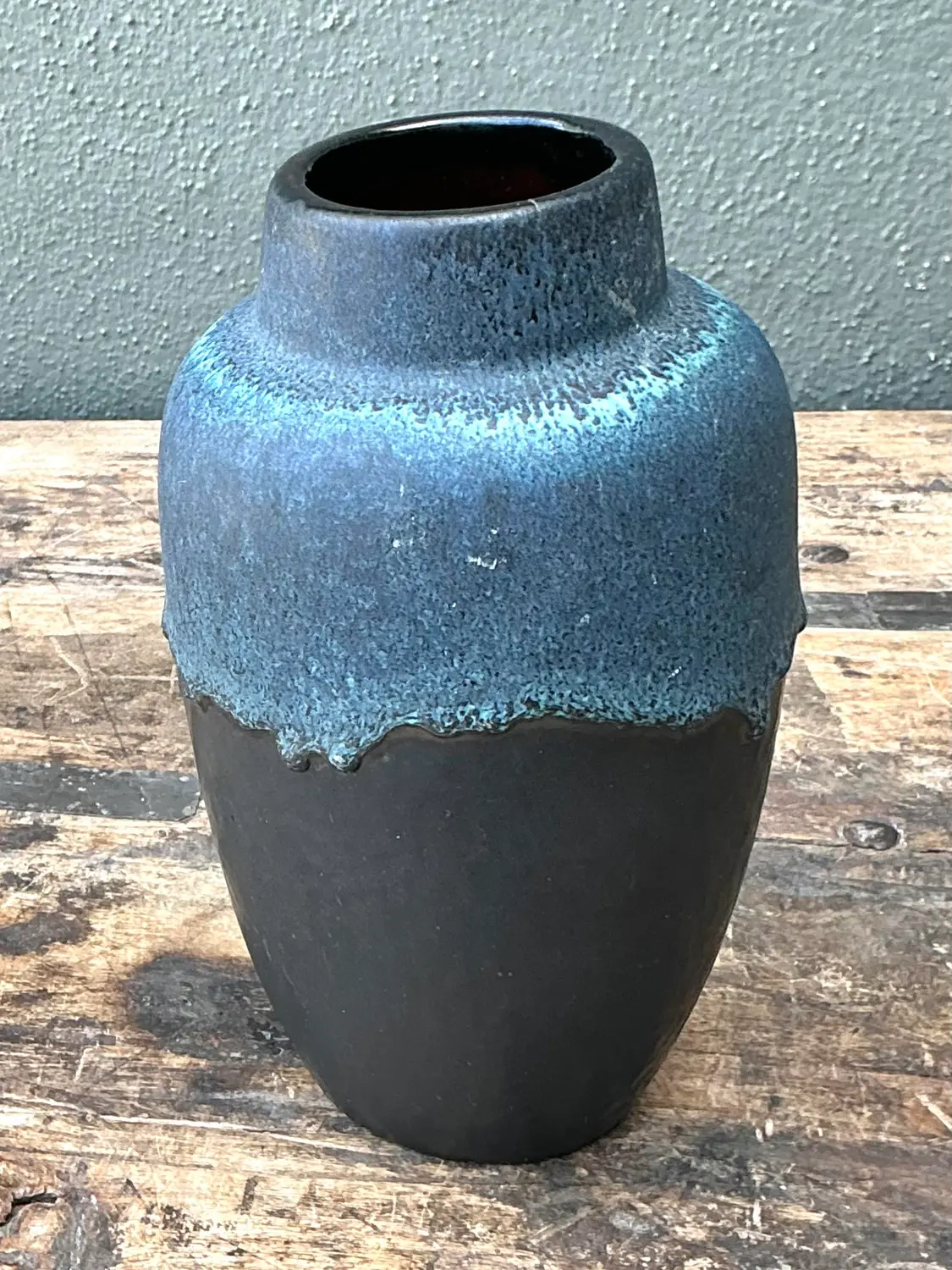 Vintage Original Studio Pottery Vase - Top view