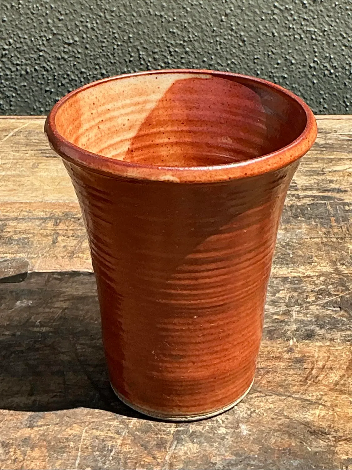 Vintage Original Studio Pottery Vase - Top view