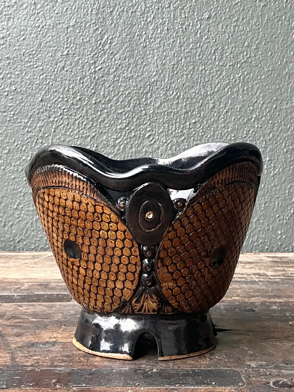 Vintage Original Studio Pottery Vase - Side view