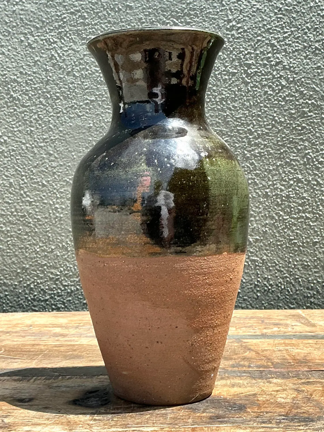 Vintage Original Studio Pottery Vase - Top view